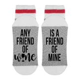 Any Friend Of Wine - Is A Friend Of Mine Funny Lumberjack Socks - Sock Dirty To Me