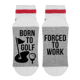 Born To Golf - Forced To Work Lumberjack Socks - Sock Dirty To Me
