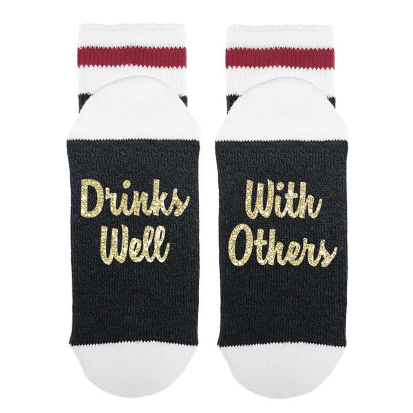 Drinks Well With Others Lumberjack Socks - Sock Dirty To Me