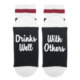 Drinks Well With Others Lumberjack Socks - Sock Dirty To Me
