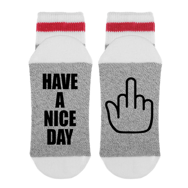 Have A Nice Day FU Lumberjack Socks - Sock Dirty To Me