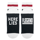 Here Lies - The Legend Lumberjack Socks - Sock Dirty To Me