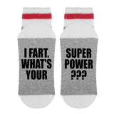 I Fart. What's Your - Super Power ??? Lumberjack Socks - Sock Dirty To Me