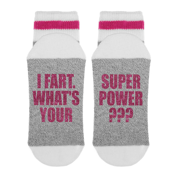 I Fart. What's Your - Super Power ??? Lumberjack Socks – Sock Dirty To Me