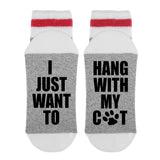 I Just Want To Hang With My Cat Lumberjack Socks - Sock Dirty To Me
