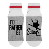 I'd Rather Be Skiing Lumberjack Socks - Sock Dirty To Me