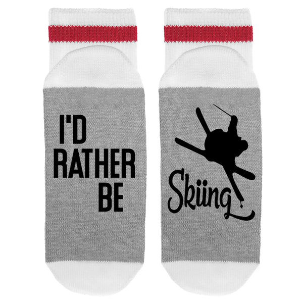 I'd Rather Be Skiing Lumberjack Socks - Sock Dirty To Me
