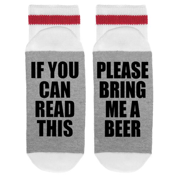 If You Can Read This Please Bring Me Beer Lumberjack Socks - Sock Dirty To Me