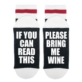 If You Can Read This Please Bring Me Wine Lumberjack Socks - Sock Dirty To Me