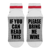 If You Can Read This Please Bring Me Wine Lumberjack Socks - Sock Dirty To Me