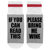 If You Can Read This Please Bring Me Wine Lumberjack Socks - Sock Dirty To Me