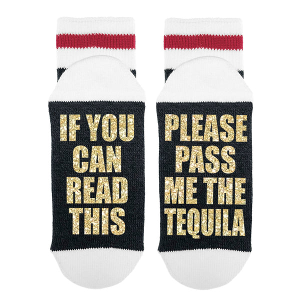 If You Can Read This Please Pass Me The Tequila Lumberjack Socks - Sock Dirty To Me