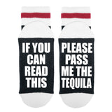 If You Can Read This Please Pass Me The Tequila Lumberjack Socks - Sock Dirty To Me