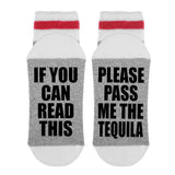 If You Can Read This Please Pass Me The Tequila Lumberjack Socks - Sock Dirty To Me