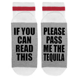 If You Can Read This Please Pass Me The Tequila Lumberjack Socks - Sock Dirty To Me