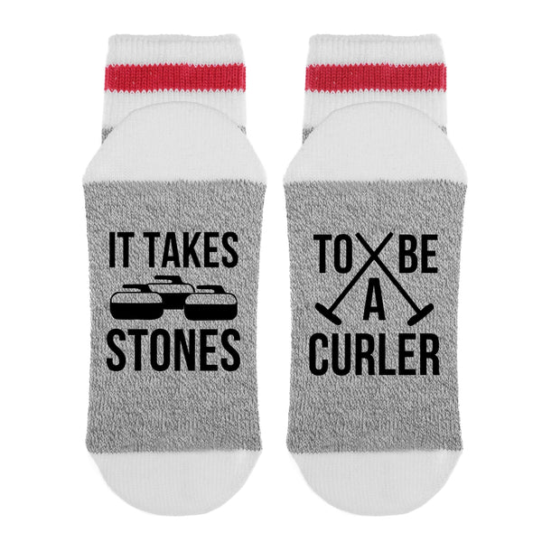 It Takes Stones To Be A Curler Lumberjack Socks - Sock Dirty To Me