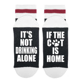 It's Not Drinking Alone If The Cat Is Home Lumberjack Socks - Sock Dirty To Me