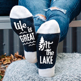 Life Is Great At The Lake Lumberjack Socks - Sock Dirty To Me