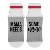 Mama Needs Some Wine Lumberjack Socks - Sock Dirty To Me