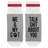 Me & My Cat Talk Shit About You Lumberjack Socks - Sock Dirty To Me