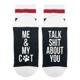 Me & My Cat Talk Shit About You Lumberjack Socks - Sock Dirty To Me