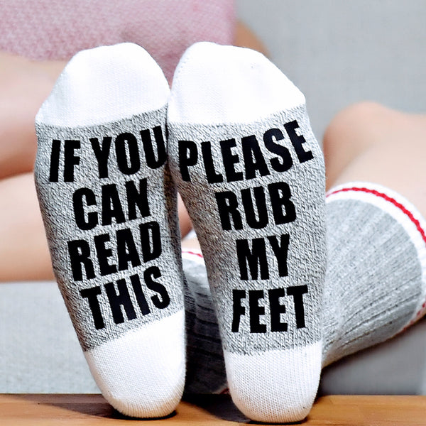 If You Can Read This Please Rub My Feet Lumberjack Socks - Sock Dirty To Me