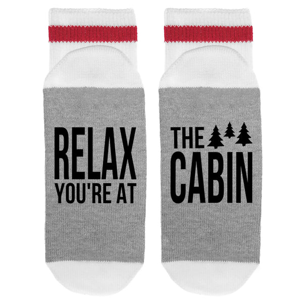 Relax You're At The Cabin Lumberjack Socks - Sock Dirty To Me