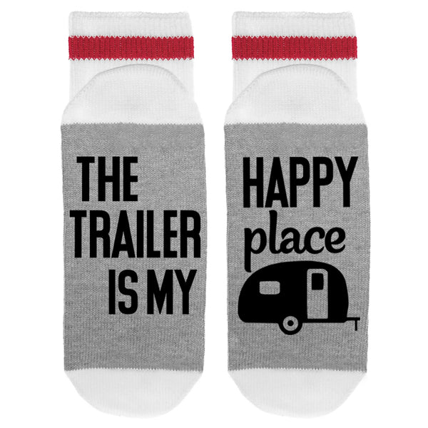 The Trailer Is My Happy Place Lumberjack Socks - Sock Dirty To Me