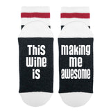 This Wine Is Making Me Awesome Lumberjack Socks - Sock Dirty To Me