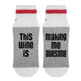 This Wine Is Making Me Awesome Lumberjack Socks - Sock Dirty To Me