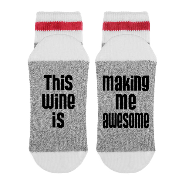 This Wine Is Making Me Awesome Lumberjack Socks - Sock Dirty To Me
