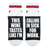 This Wine Tastes Like I'm Calling In Sick To Work Lumberjack Socks - Sock Dirty To Me