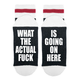 What The Actual Fuck - Is Going On Here Lumberjack Socks - Sock Dirty To Me