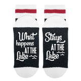 What Happens At The Lake Stays At The Lake Lumberjack Socks - Sock Dirty To Me