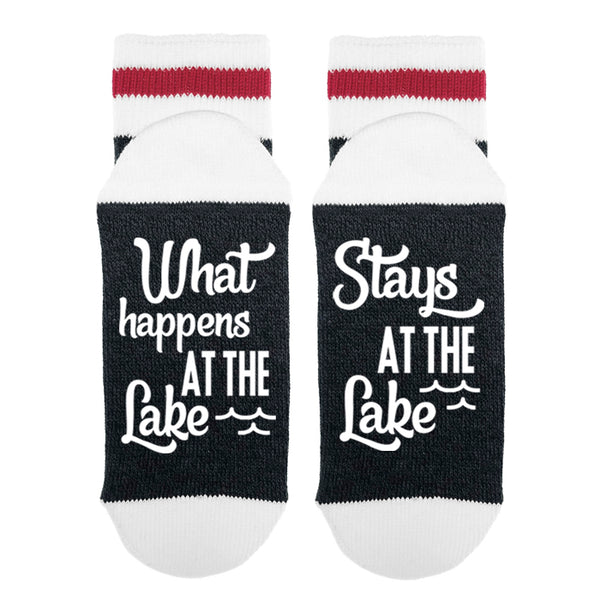 What Happens At The Lake Stays At The Lake Lumberjack Socks - Sock Dirty To Me