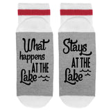 What Happens At The Lake Stays At The Lake Lumberjack Socks - Sock Dirty To Me