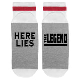 Here Lies - The Legend Lumberjack Socks - Sock Dirty To Me