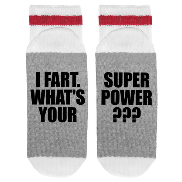 I Fart. What's Your - Super Power ??? Lumberjack Socks - Sock Dirty To Me