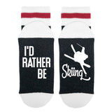 I'd Rather Be Skiing Lumberjack Socks - Sock Dirty To Me