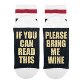 If You Can Read This Please Bring Me Wine Lumberjack Socks - Sock Dirty To Me