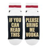 If You Can Read This Please Bring Me Vodka Lumberjack Socks - Sock Dirty To Me