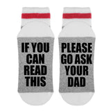 If You Can Read This Please Go Ask Your Dad Lumberjack Socks - Sock Dirty To Me