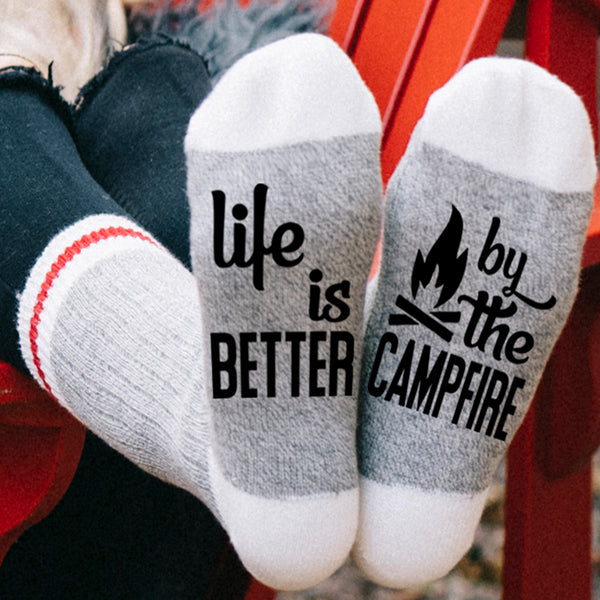 Life Is Better By The Campfire Lumberjack Socks - Sock Dirty To Me