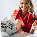Mama Needs Some Wine Lumberjack Socks - Sock Dirty To Me