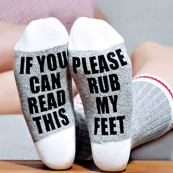If You Can Read This Please Rub My Feet Lumberjack Socks – Sock Dirty To Me