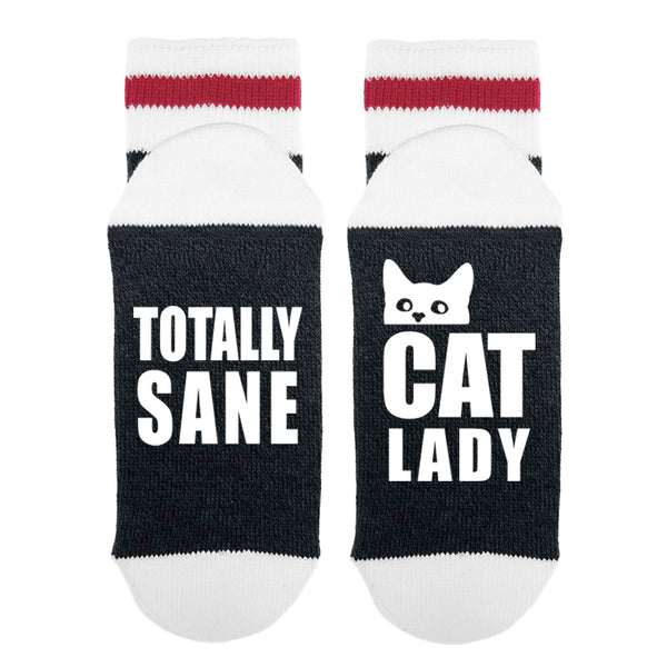 Totally Sane Cat Lady Lumberjack Socks - Sock Dirty To Me