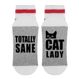 Totally Sane Cat Lady Lumberjack Socks - Sock Dirty To Me